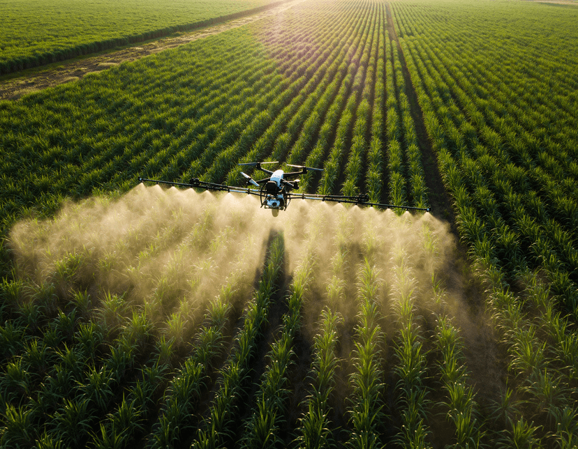 Drone crop spraying