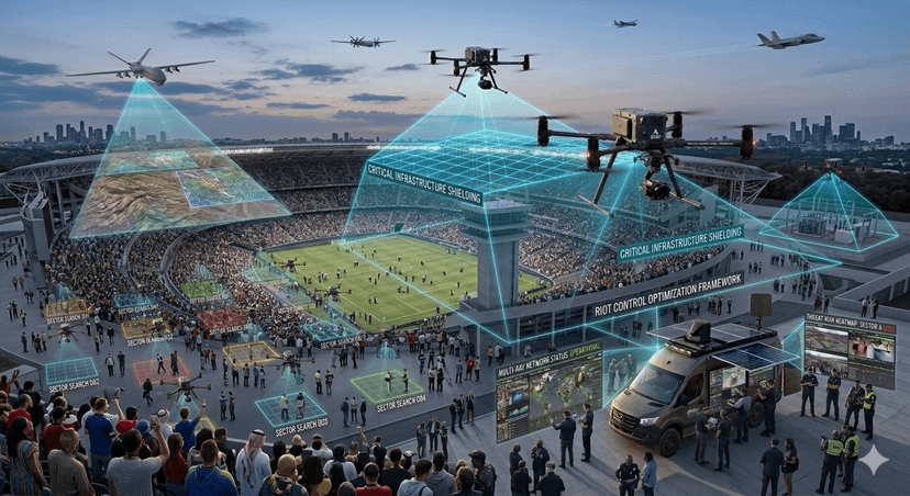 Drone surveillance monitoring